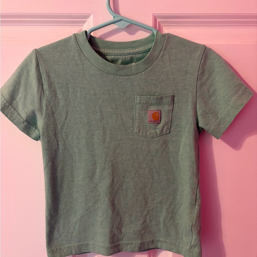 Carhartt Kids Green Short Sleeve Pocket Tee